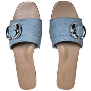 Naturalizer Santiago Slide Sandals Denim Blue 7.5 M NIB